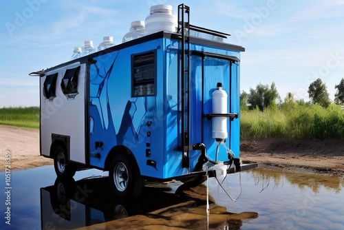 mobile water filtration unit transforms into a water filtration