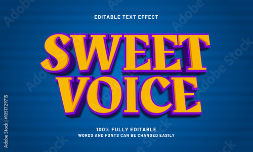 sweet voice editable text effects with a nice and kids theme