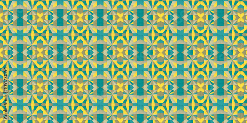 Golden Hour Mosaic. Geometric Pattern