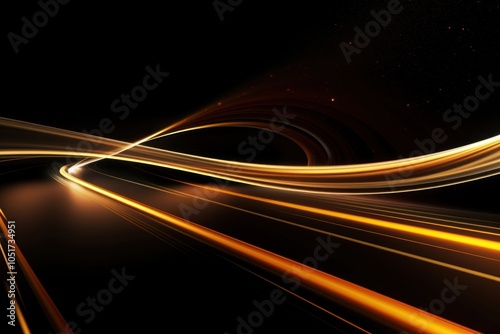 Golden Light Trails light backgrounds pattern. photo