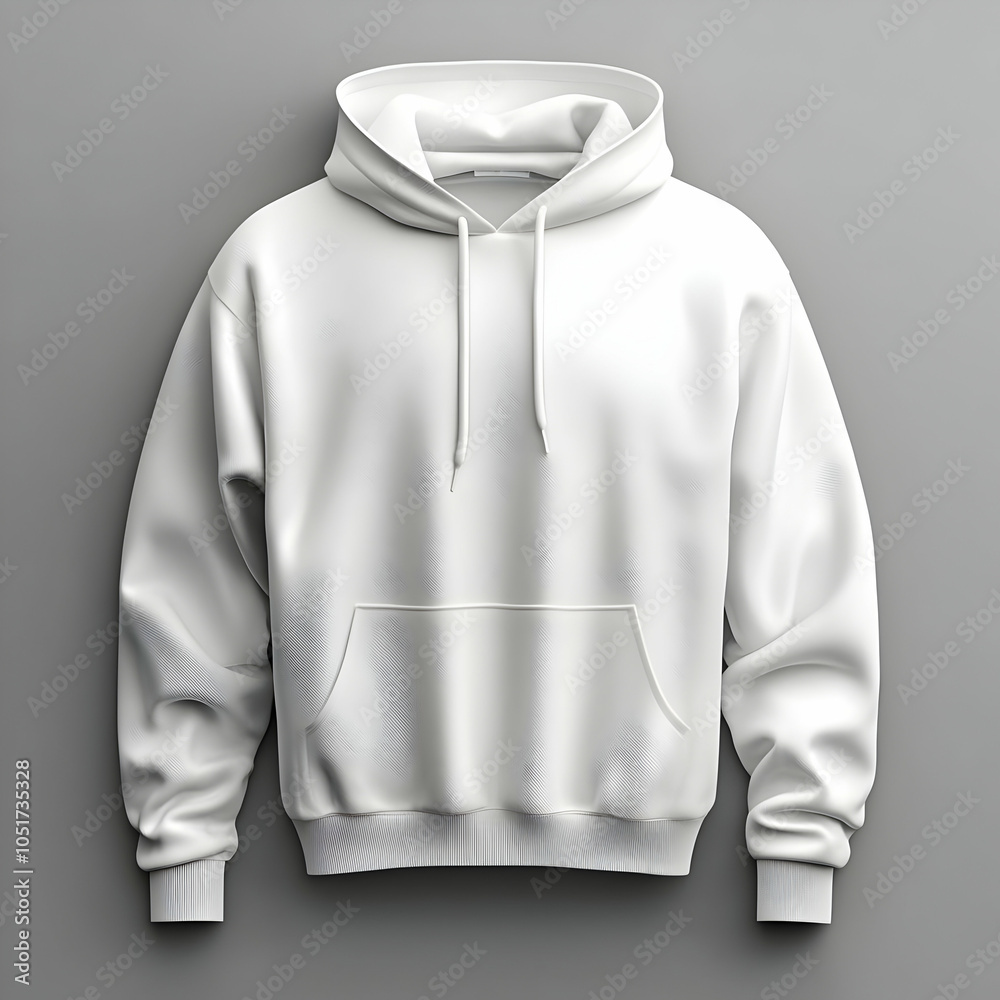 Hoodie Mockup - A plain white hoodie displayed against a neutral background. Hoodie Mockup - A plain white hoodie displayed against a neutral background.