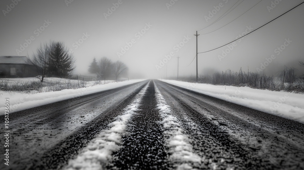 Fototapeta premium Snowy Highway