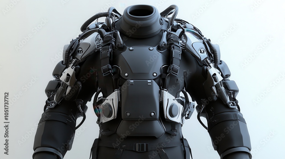 Fototapeta premium Advanced Robotic Exoskeleton Powered by Compressed Air