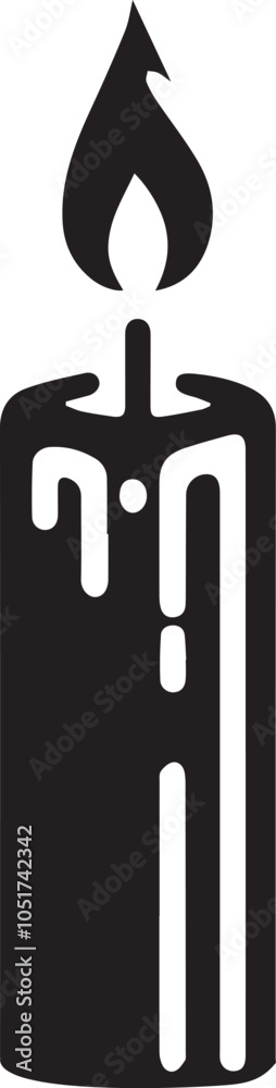 Obraz premium Warm Glow Candle Vector Illustration 