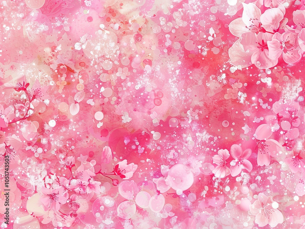 Pink Cherry Blossoms Floral Background Wallpaper Pink Cherry Blossoms Floral Background Wallpaper