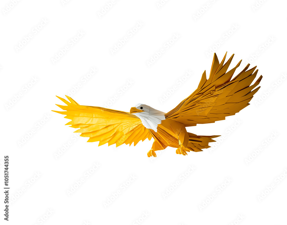 Obraz premium origami eagle on istolated background 