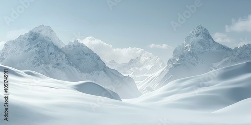 Stunning Snowy Mountain Range - Winter Landscape Photography