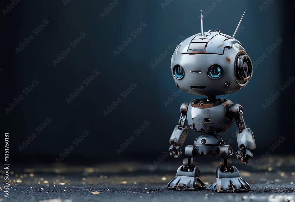 the brave little robot a small robot stands tall ready to face a the brave little robot a small robot stands tall ready to face a