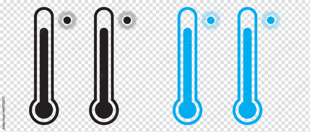 Temperature icon set. High and low, Hot, cold thermometer icon vector, vector illustration. Temperature icon set. High and low, Hot, cold thermometer icon vector, vector illustration.