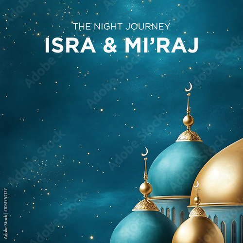 Isra miraj illustration, Al isra miraj concept background