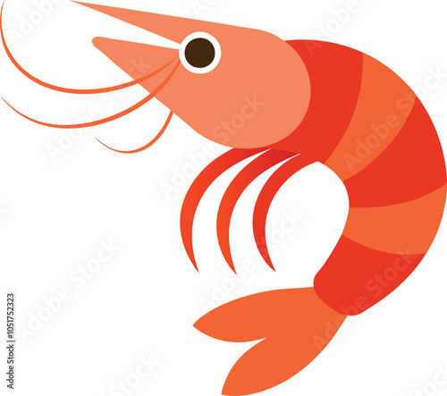 Shrimp vector art illustration eps