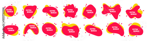 Extra bonus fluid banner collection. Extra bonus label set