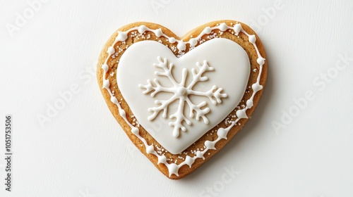 Heart-Shaped Christmas Cookie Design with Icing