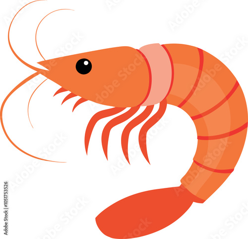 Shrimp vector art illustration eps