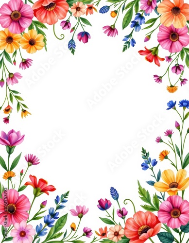 frame with flowers