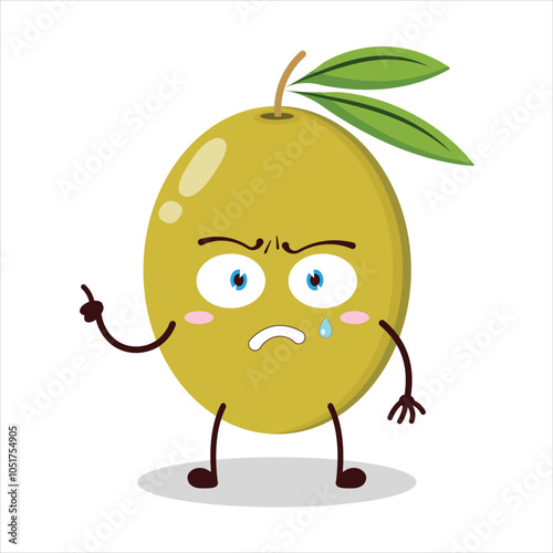 cute weird expression of olive character