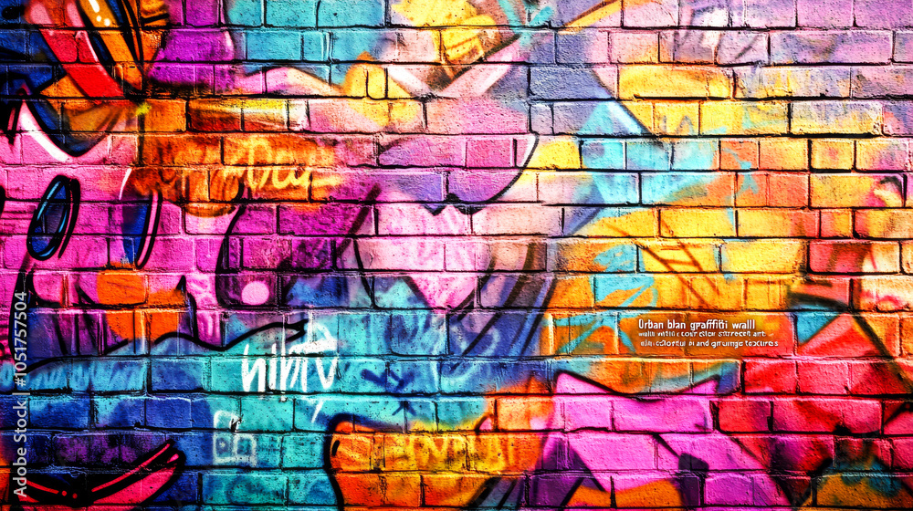 Detailed Graffiti Art on Brick Wall Detailed Graffiti Art on Brick Wall
