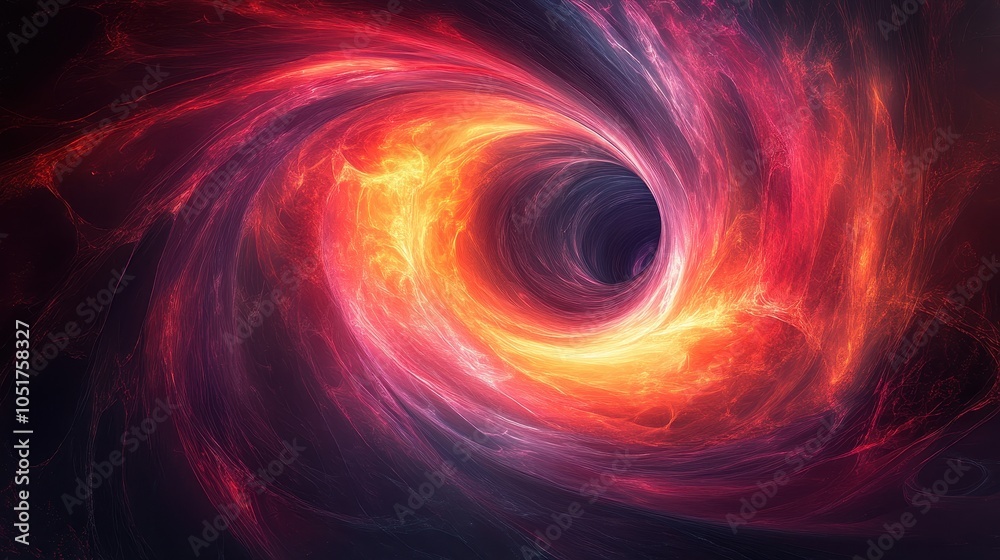 Abstract representation of a swirling vortex or black hole in space. Abstract representation of a swirling vortex or black hole in space.