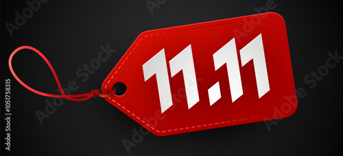11.11 Shopping day sale. Global shopping world day. 11.11 Crazy sales online.