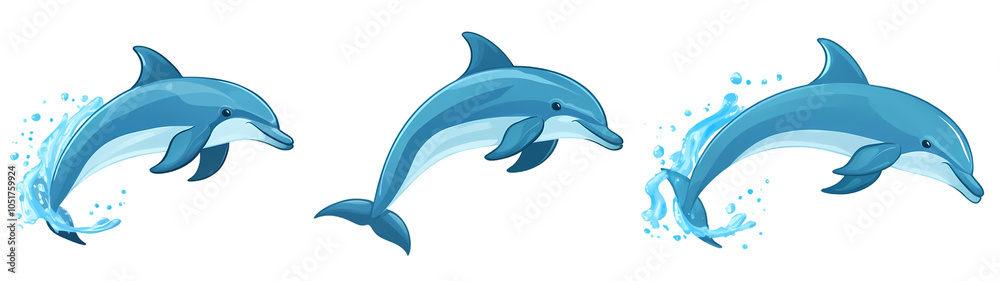 Fototapeta premium A blue dolphin