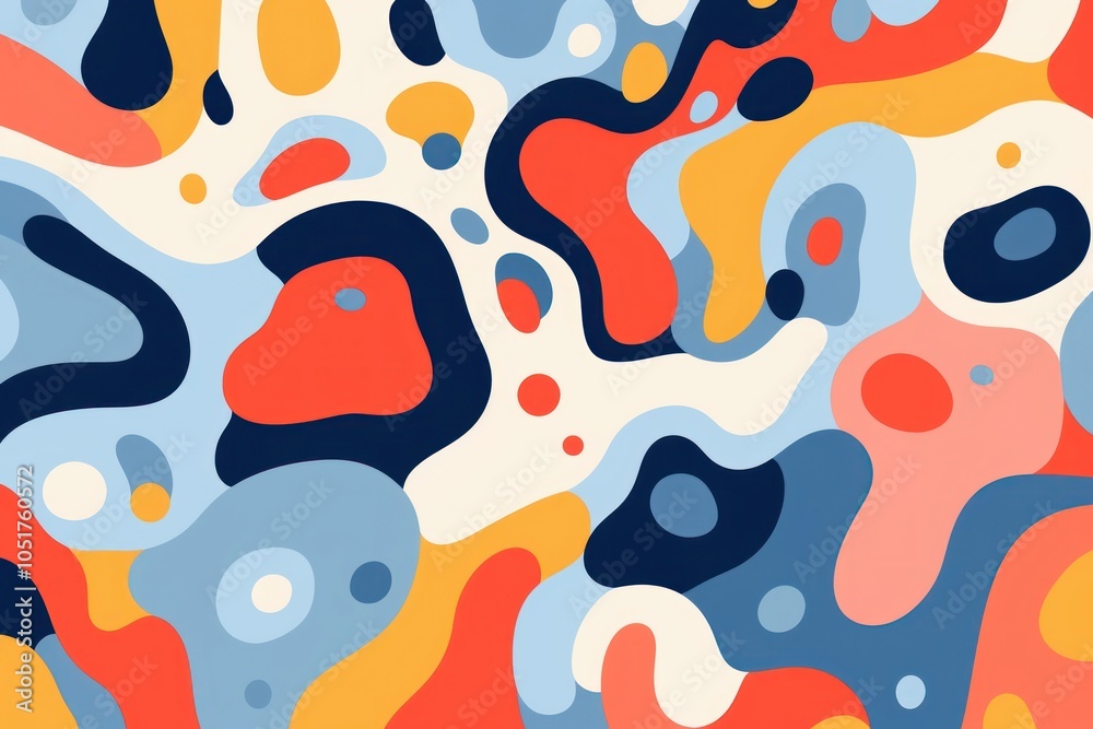 Naklejka premium Abstract doodle shapes backgrounds painting graphics.