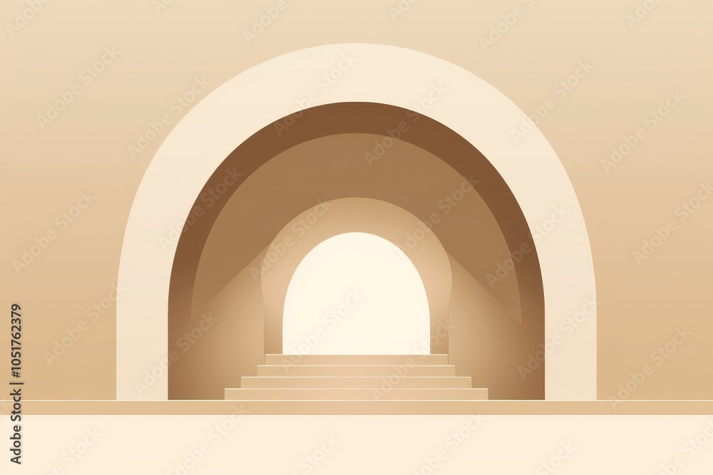 Fototapeta premium Arch architecture staircase building crypt. Image .