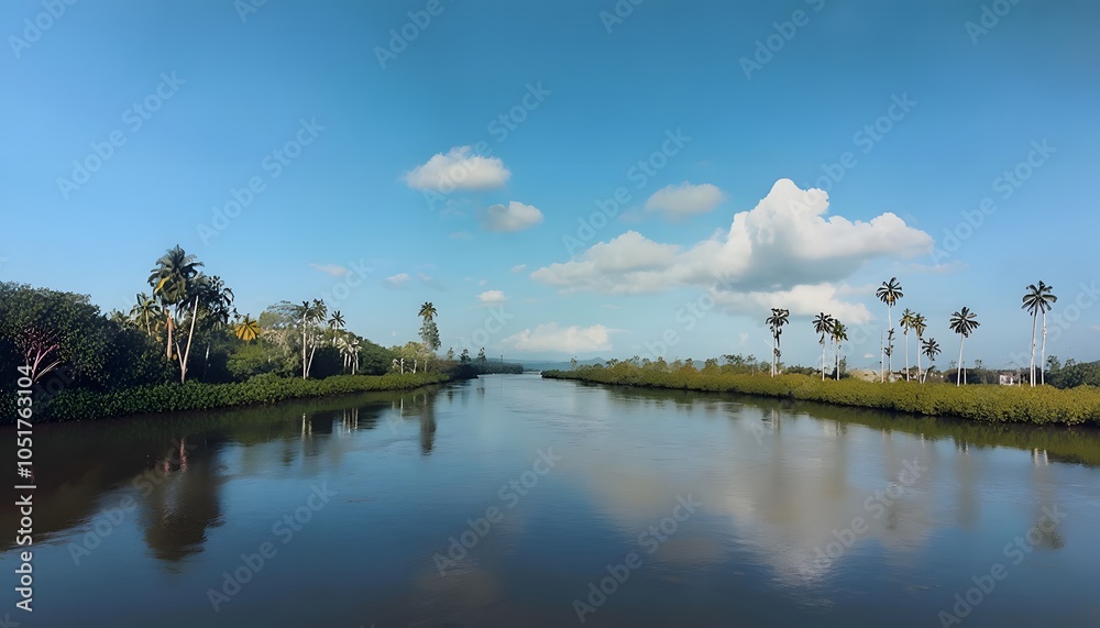 Obraz premium Tranquil Brunei River