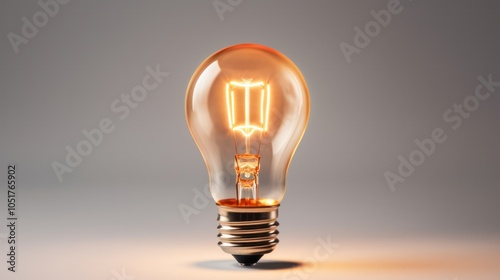 A bright light bulb hanging from a ceiling,