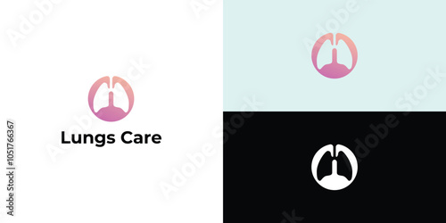Lungs logo.  lungs  care logo designs for medical service and consult
