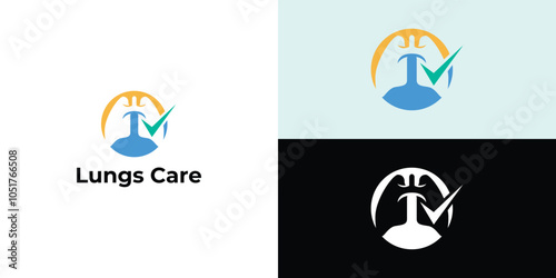 Lungs logo.  lungs  care logo designs for medical service and consult