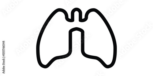 Lungs simple vector icon design for medical human health.