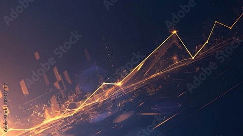 Wallpaper Mural Abstract Digital Network Growth. Illustration background for presentation and wallpaper Torontodigital.ca