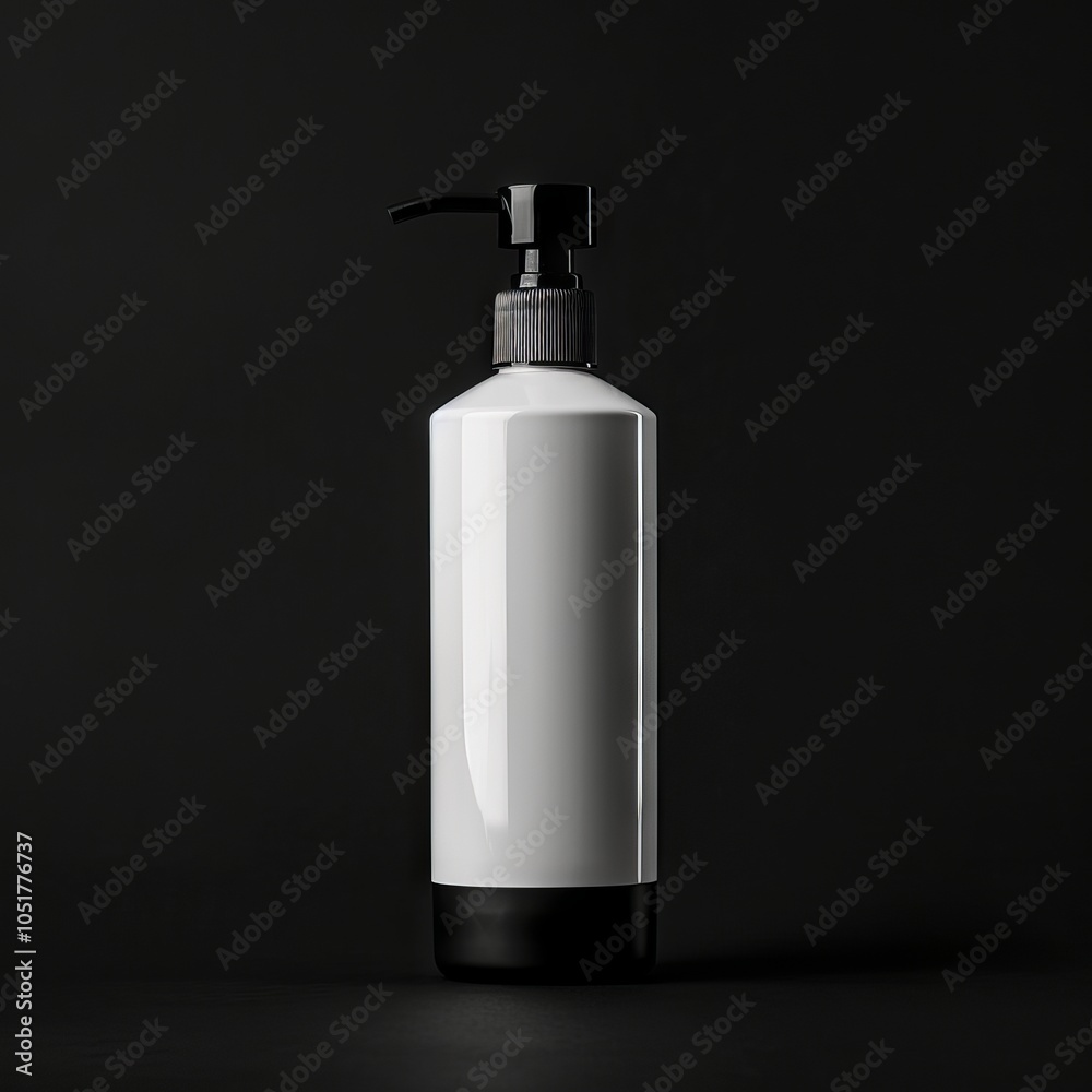 Minimalist White Lotion Dispenser Bottles on Dark and Natural Backgrounds Minimalist White Lotion Dispenser Bottles on Dark and Natural Backgrounds