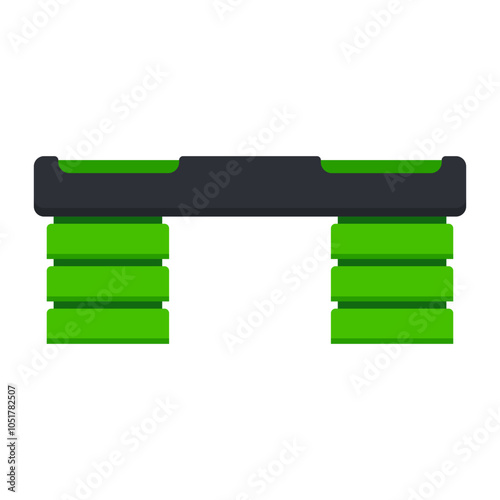 Adjustable step platform vector cartoon illustration isolated on a white background.
