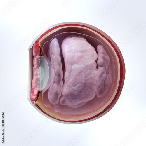 Human eye anatomy in 3D 