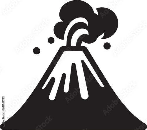 Volcano Silhouette Vector Illustrations – Perfect for Print & Digital Designs