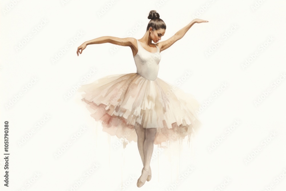 Fototapeta premium Dancing ballet dancer white.