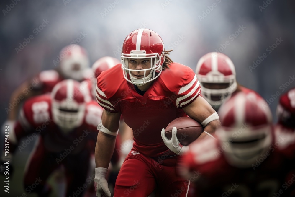 Fototapeta premium Football helmet player sports.