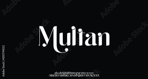 Elegant luxury organic display font vector

