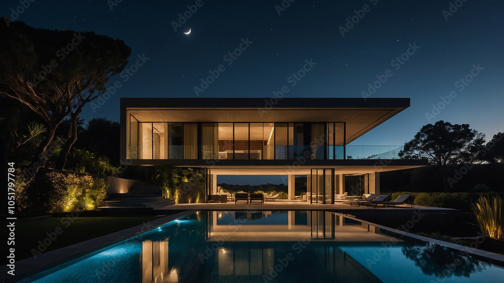 Fototapeta premium swimming pool at night
