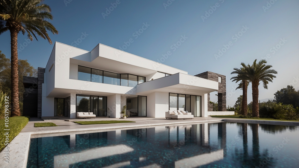 Fototapeta premium luxury home with pool
