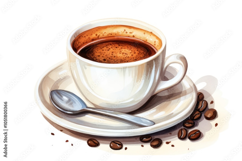 Fototapeta premium Coffee cup saucer drink.