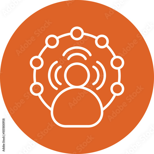 Spatial Audio line circle icon