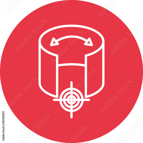 Virtual Reality Training line circle icon