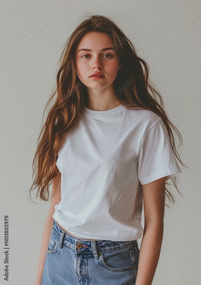 Portrait clothing t-shirt sleeve. Portrait clothing t-shirt sleeve.