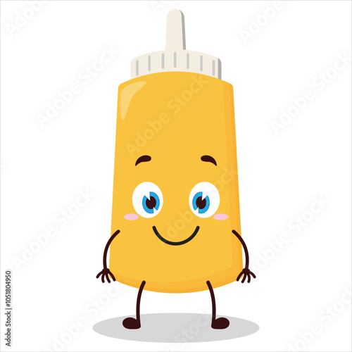 cute smile expression of mayonnaise character