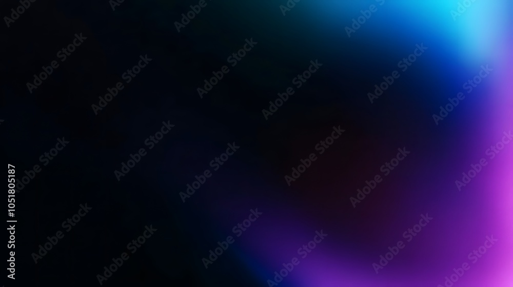 Fototapeta premium Dark Gradient Background in Purple and Blue Tones with Blurred Effect and Ample Copy Space, Perfect for Banner and Digital Design Layouts