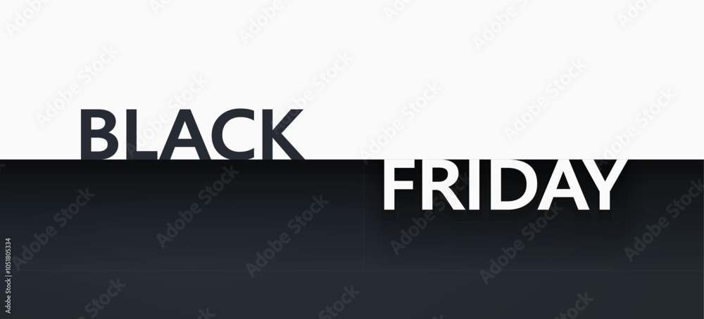 Fototapeta premium a black friday banner text with shadow