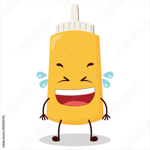 cute laugh out loud expression of mayonnaise character