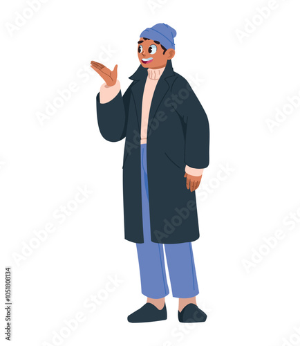 man wearing winter clothes